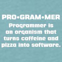 Definition of A Programmer Funny Coffee Sueded Cloud Jersey T-Shirt