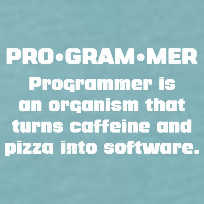 Definition of A Programmer Funny Coffee Sueded Cloud Jersey T-Shirt
