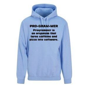 Definition of A Programmer Funny Coffee Unisex Surf Hoodie