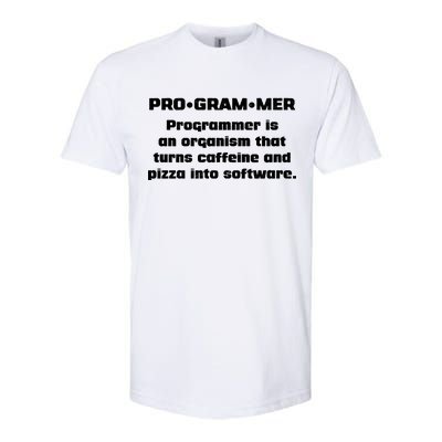 Definition of A Programmer Funny Coffee Softstyle CVC T-Shirt