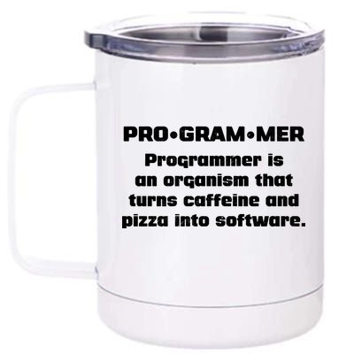 Definition of A Programmer Funny Coffee 12 oz Stainless Steel Tumbler Cup