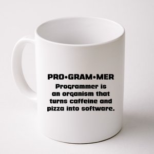 Definition of A Programmer Funny Coffee Coffee Mug