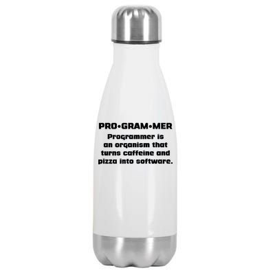 Definition of A Programmer Funny Coffee Stainless Steel Insulated Water Bottle