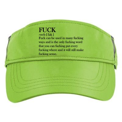 Definition Of F*ck Adult Drive Performance Visor