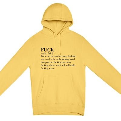 Definition Of F*ck Premium Pullover Hoodie