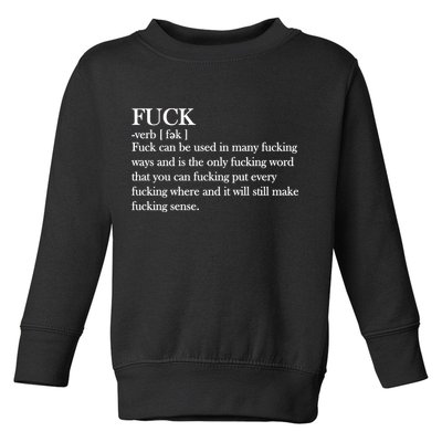 Definition Of F*ck Toddler Sweatshirt