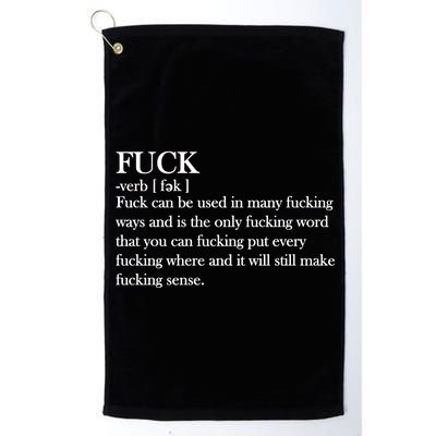 Definition Of F*ck Platinum Collection Golf Towel