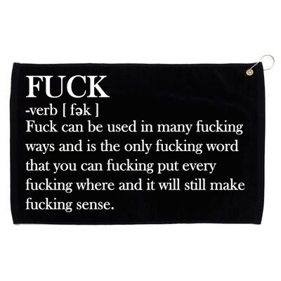 Definition Of F*ck Grommeted Golf Towel