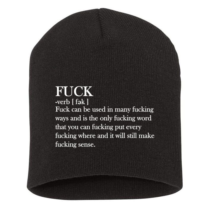 Definition Of F*ck Short Acrylic Beanie