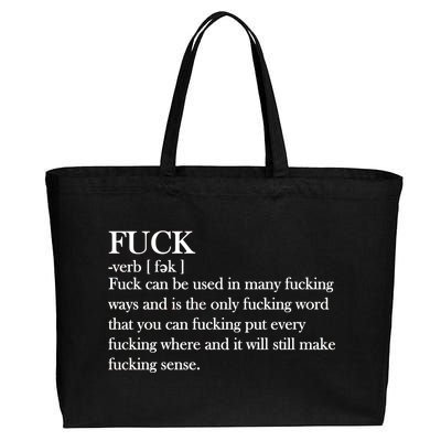 Definition Of F*ck Cotton Canvas Jumbo Tote