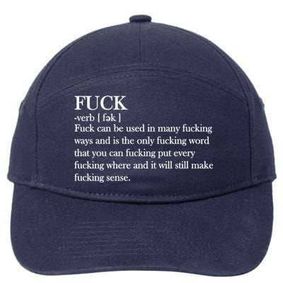 Definition Of F*ck 7-Panel Snapback Hat