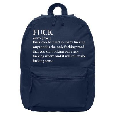 Definition Of F*ck 16 in Basic Backpack