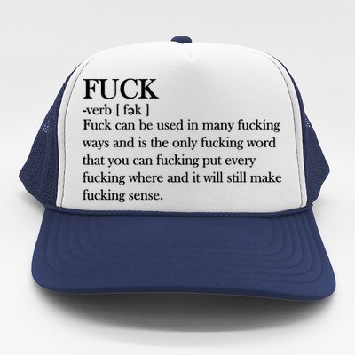 Definition Of F*ck Trucker Hat