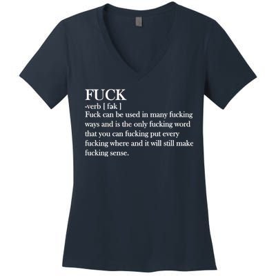 Definition Of F*ck Women's V-Neck T-Shirt