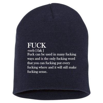 Definition Of F*ck Short Acrylic Beanie