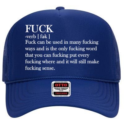 Definition Of F*ck High Crown Mesh Back Trucker Hat