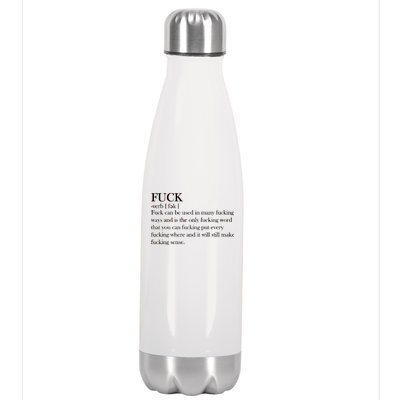 Definition Of F*ck Stainless Steel Insulated Water Bottle