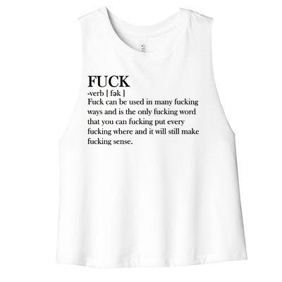 Definition Of F*ck Women's Racerback Cropped Tank