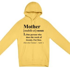 Definition Of Mother Premium Pullover Hoodie