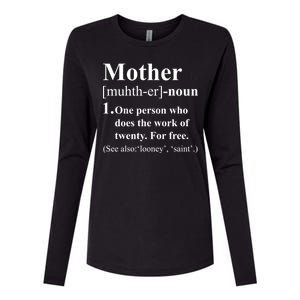 Definition Of Mother Womens Cotton Relaxed Long Sleeve T-Shirt