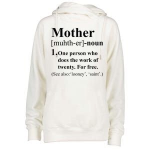 Definition Of Mother Womens Funnel Neck Pullover Hood