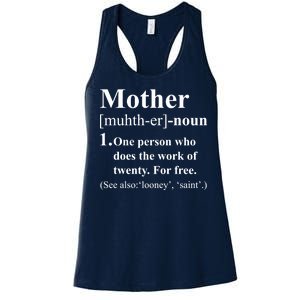 Definition Of Mother Women's Racerback Tank