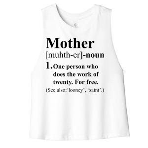 Definition Of Mother Women's Racerback Cropped Tank