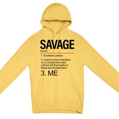 Definition Of Savage Premium Pullover Hoodie