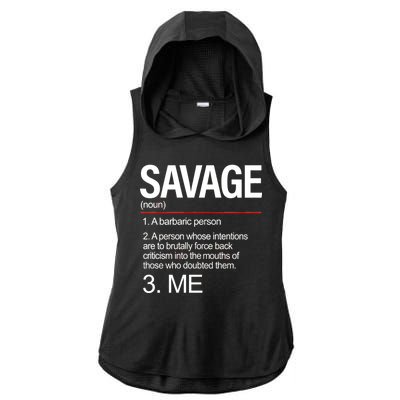 Definition Of Savage Ladies PosiCharge Tri-Blend Wicking Draft Hoodie Tank