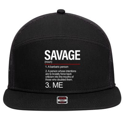 Definition Of Savage 7 Panel Mesh Trucker Snapback Hat