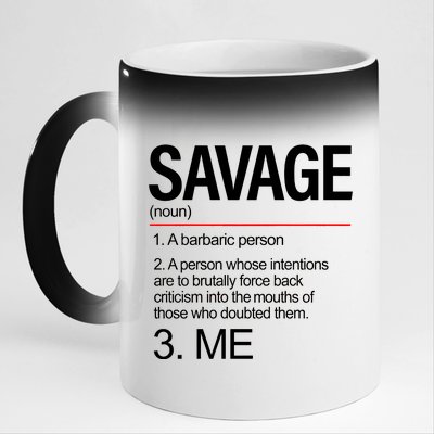 Definition Of Savage 11oz Black Color Changing Mug