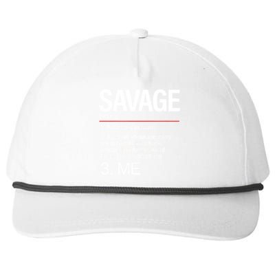 Definition Of Savage Snapback Five-Panel Rope Hat