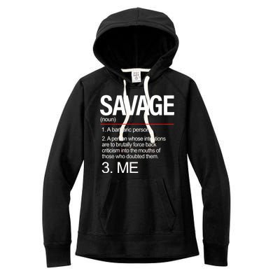 Definition Of Savage Women's Fleece Hoodie