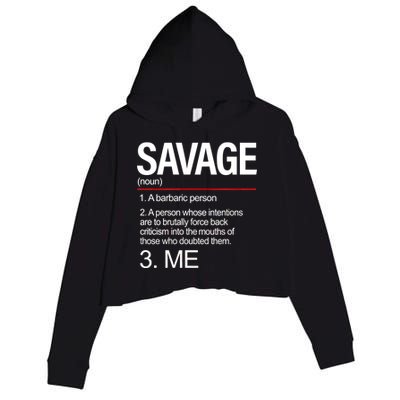 Definition Of Savage Crop Fleece Hoodie