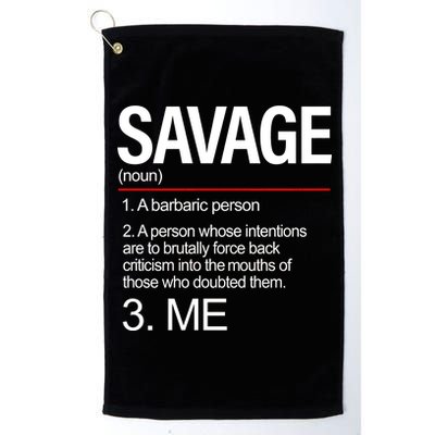 Definition Of Savage Platinum Collection Golf Towel