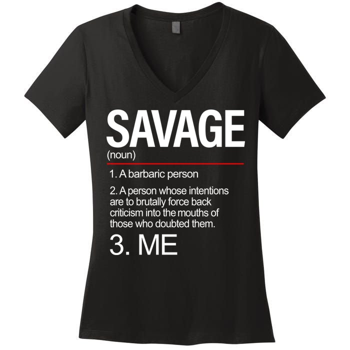 Definition Of Savage Women's V-Neck T-Shirt