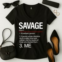 Definition Of Savage Women's V-Neck T-Shirt