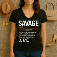 Definition Of Savage Women's V-Neck T-Shirt