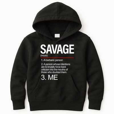 Definition Of Savage Kids Hoodie
