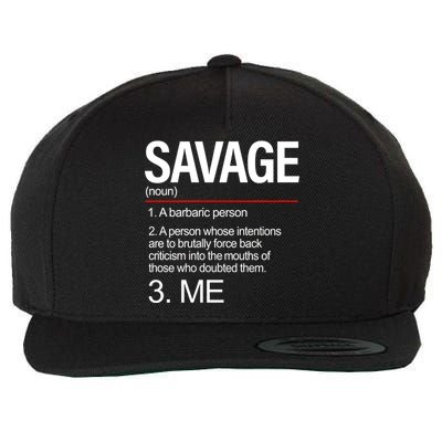 Definition Of Savage Wool Snapback Cap