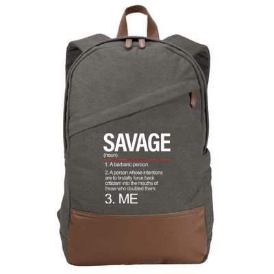 Definition Of Savage Cotton Canvas Backpack