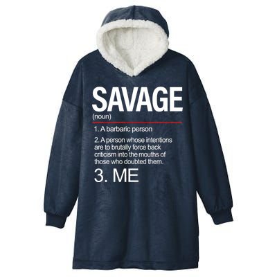 Definition Of Savage Hooded Wearable Blanket