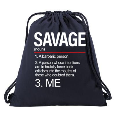 Definition Of Savage Drawstring Bag