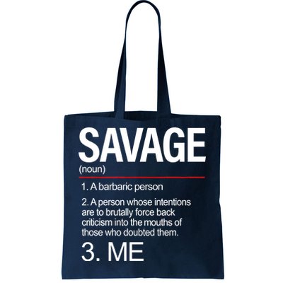 Definition Of Savage Tote Bag