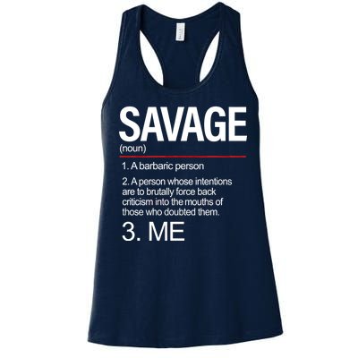 Definition Of Savage Women's Racerback Tank