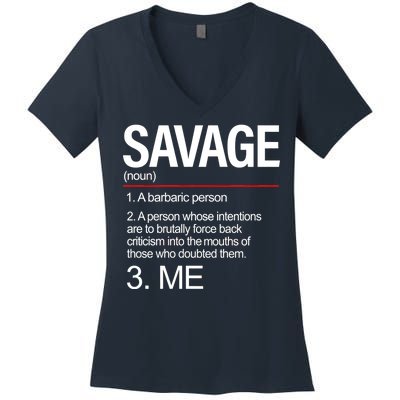 Definition Of Savage Women's V-Neck T-Shirt