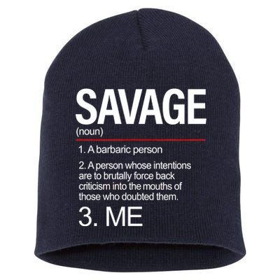 Definition Of Savage Short Acrylic Beanie