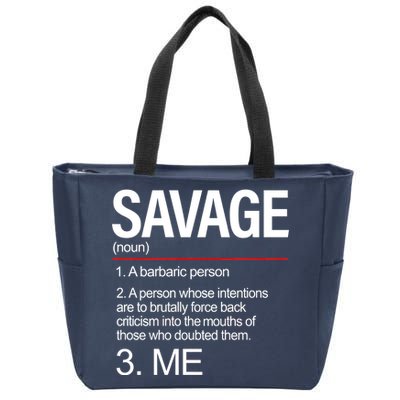 Definition Of Savage Zip Tote Bag