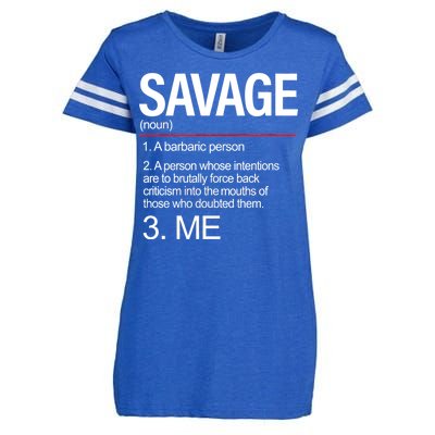 Definition Of Savage Enza Ladies Jersey Football T-Shirt