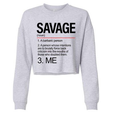 Definition Of Savage Cropped Pullover Crew